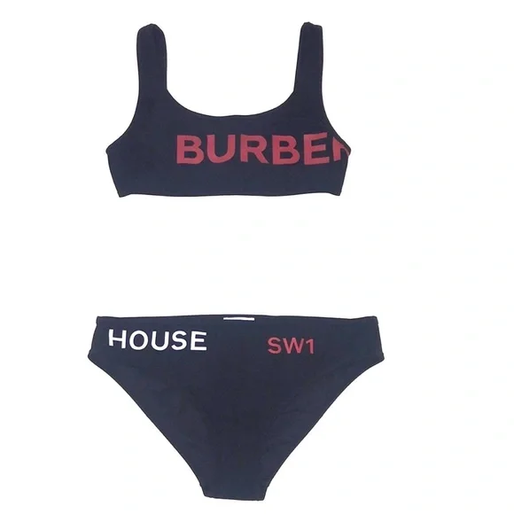 Burberry horse ferry print swim suit 2 pieces XS - Picture 2 of 8